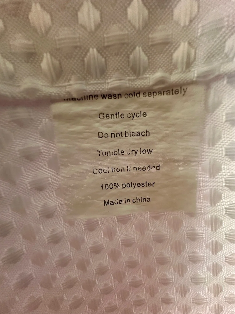 White Grommet Curtain Panels (6) Waffle-Weave Texture, ~83”x36” Light-Filtering